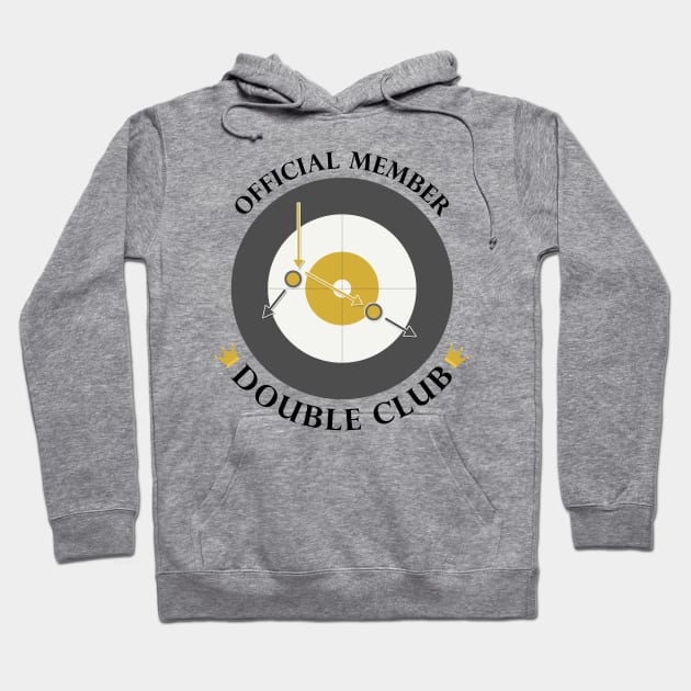 The "Double Club" - Black Text Hoodie by itscurling